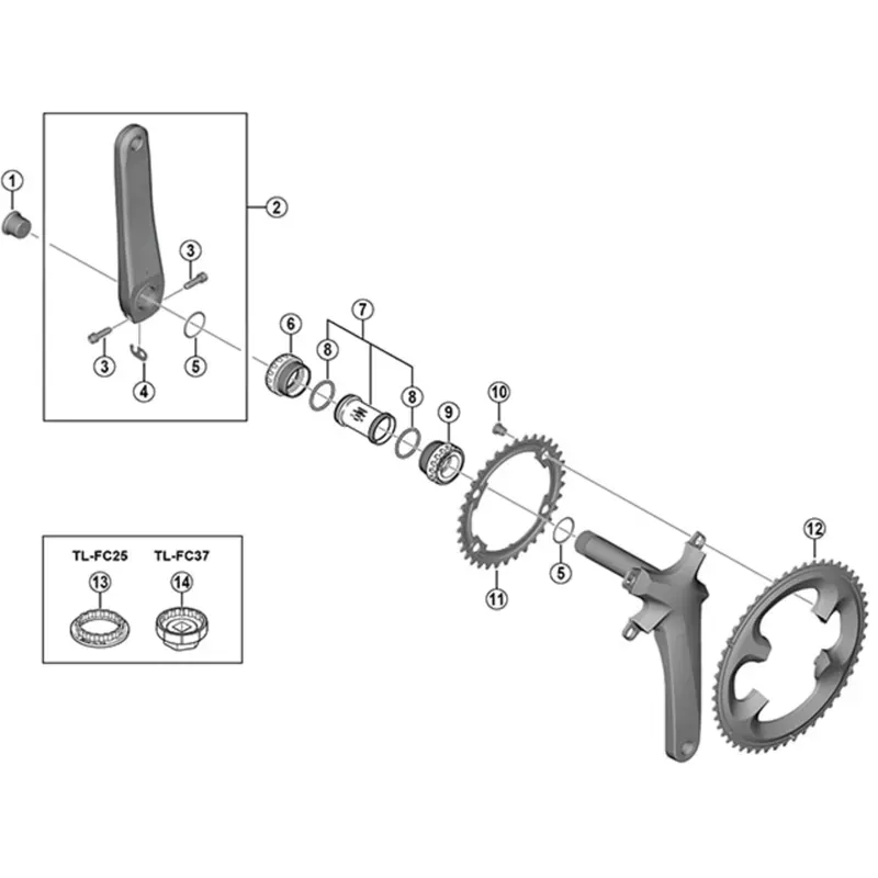 Shimano FC-R7000 chainring 50T in Black-1